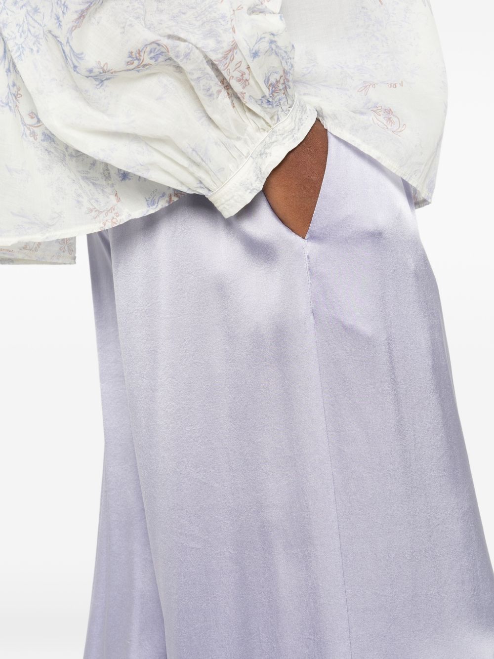 Forte Forte Lilac Silk Satin Trousers