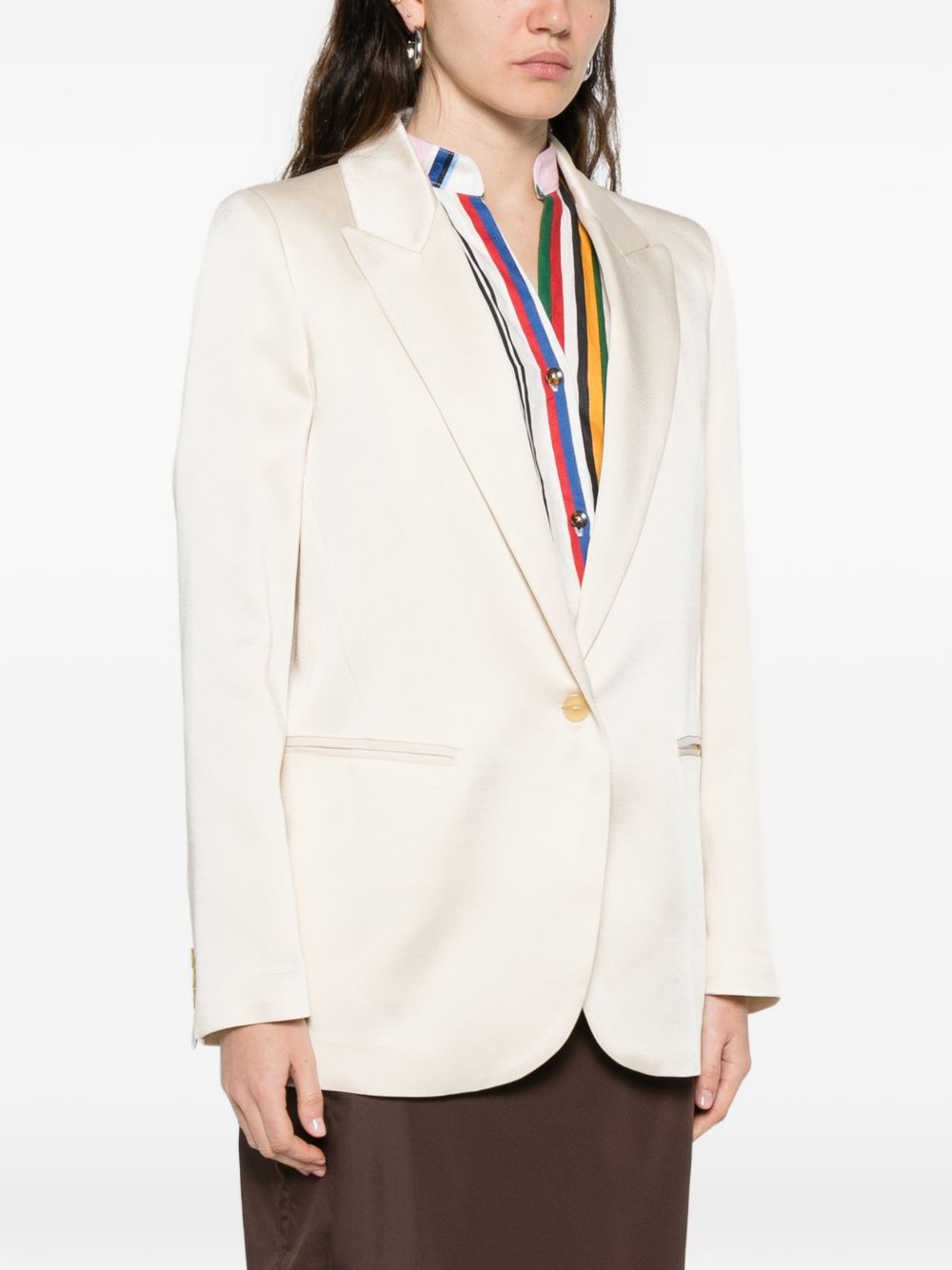 Forte Forte Jackets White — Single‑Breasted Blazer