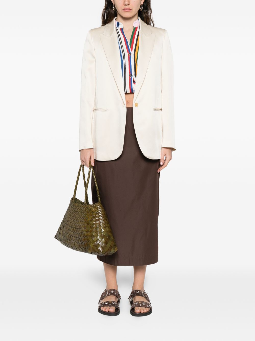 Forte Forte Jackets White — Single‑Breasted Blazer