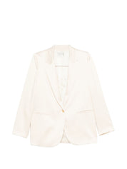 Forte Forte Jackets White — Single‑Breasted Blazer