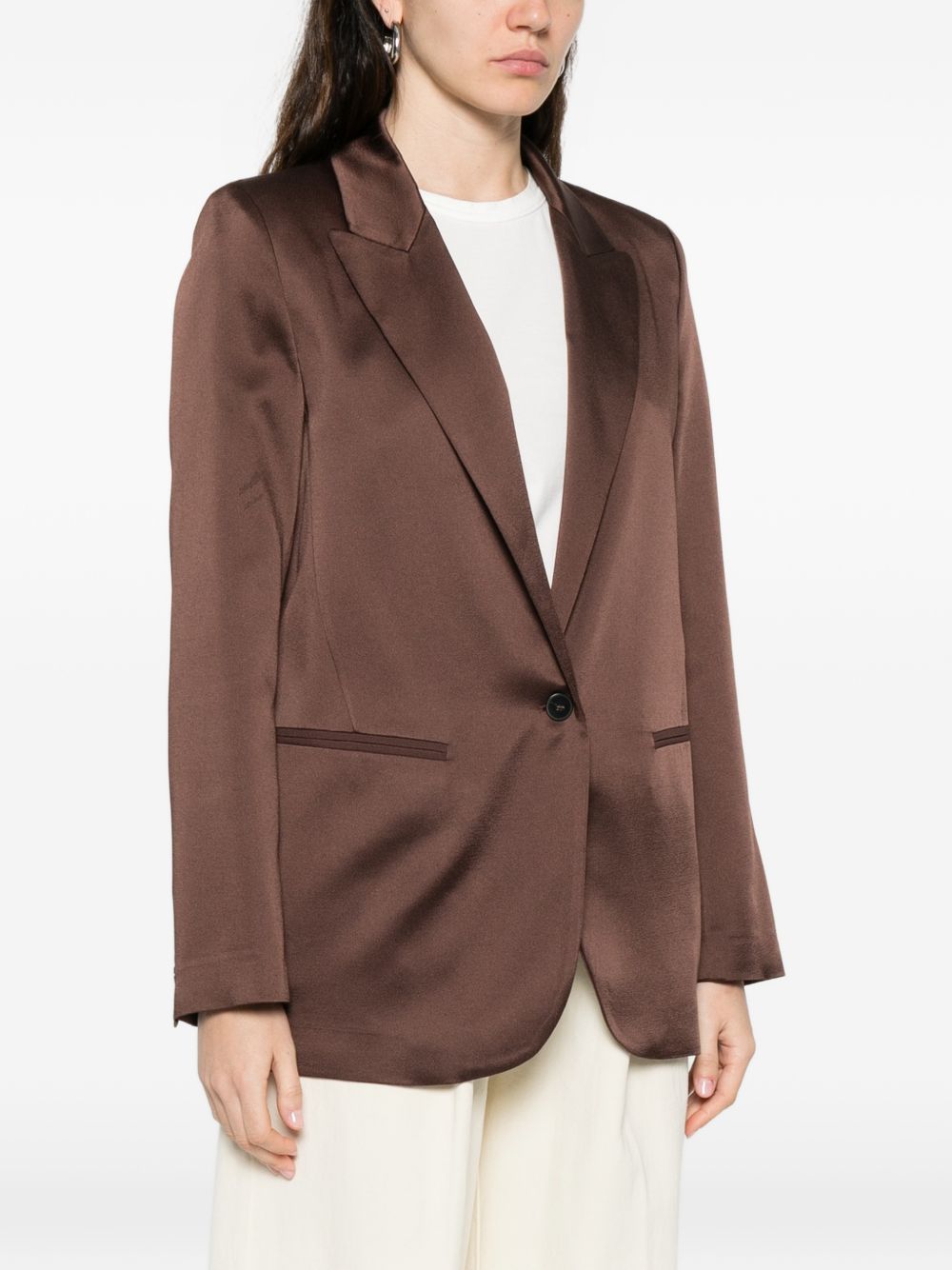 Forte Forte Brown Jacket — Single‑Breasted Elegance