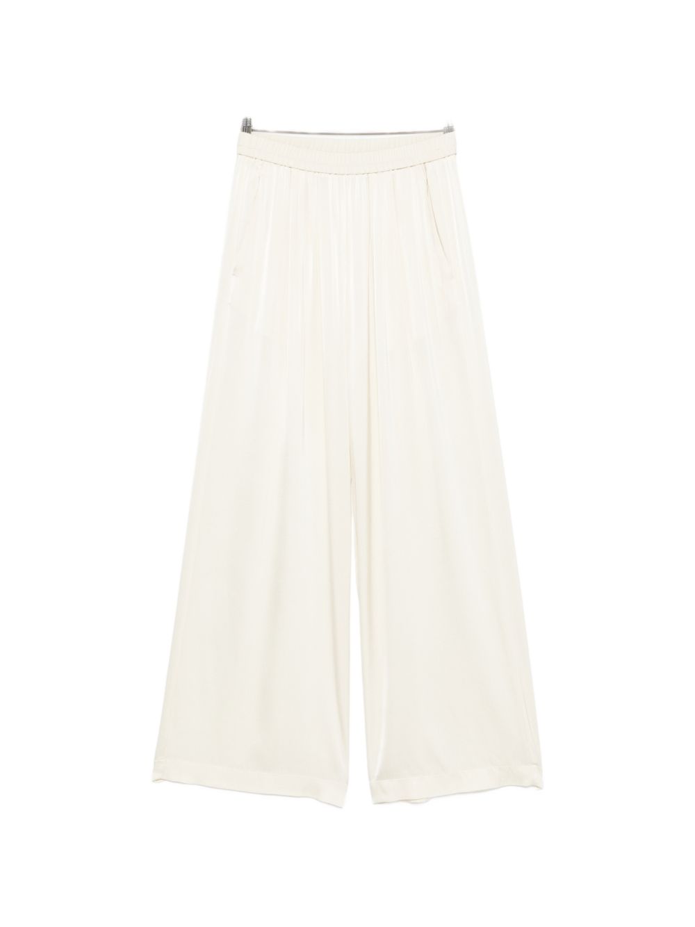 Forte Forte Silk Satin Trousers — White