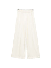 Forte Forte Silk Satin Trousers — White