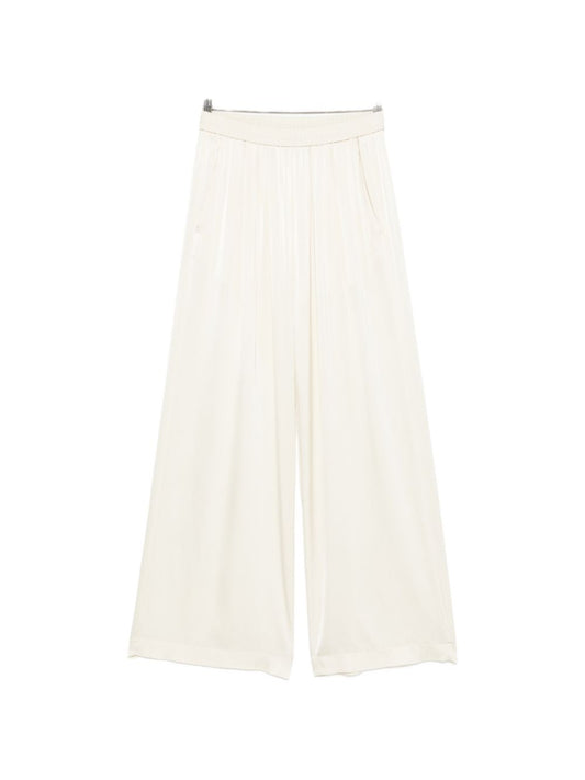 Forte Forte Silk Satin Trousers — White
