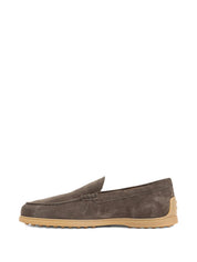 Tod's Flat Shoes — Dark Brown Suede Moccasins