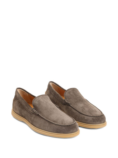 Tod's Flat Shoes — Dark Brown Suede Moccasins