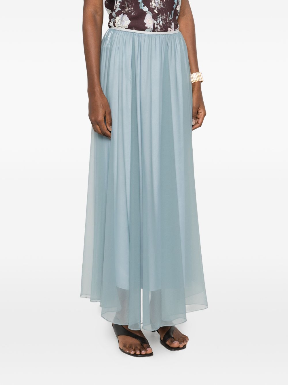 Forte Forte Grey Chiffon Skirt — Long, Fluid Elegance