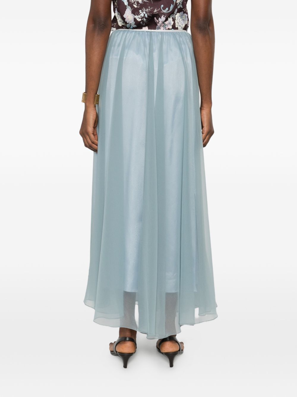 Forte Forte Grey Chiffon Skirt — Long, Fluid Elegance