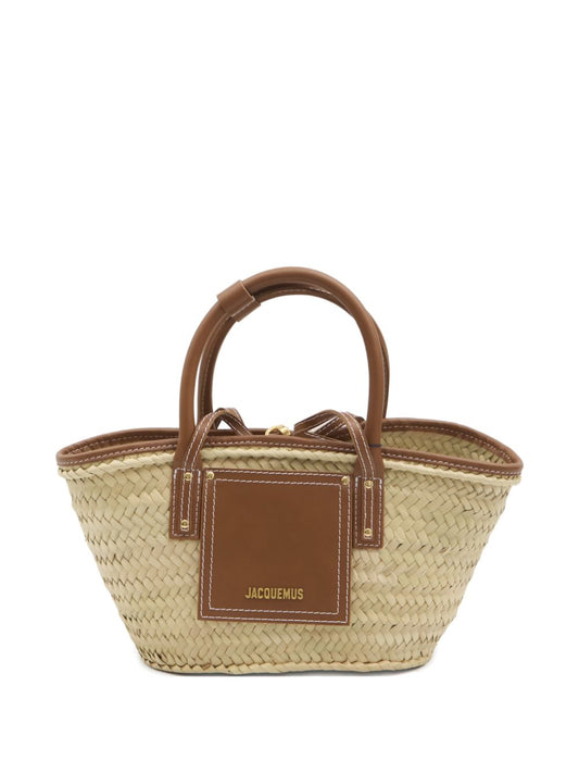 JACQUEMUS Leather Brown Shopper — Le Panier Soli