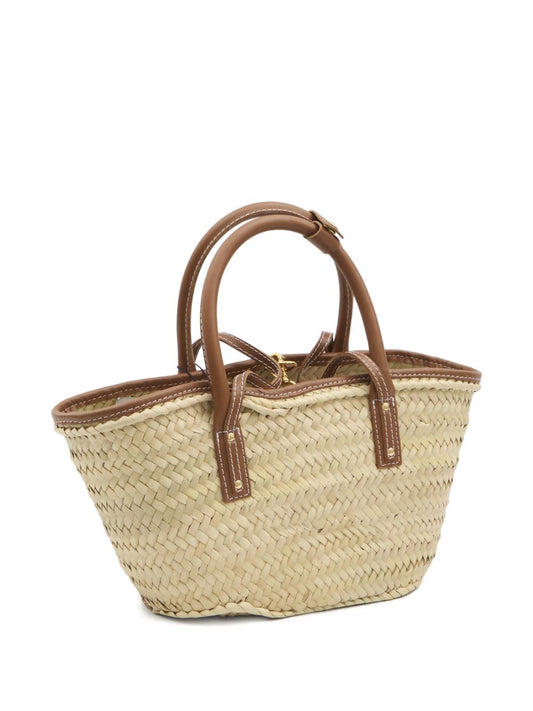 JACQUEMUS Leather Brown Shopper — Le Panier Soli