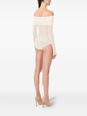 Wolford Sweaters — Off‑Shoulder White Topwear