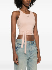 Diesel Top Powder — Powder-Pink Cropped Cotton Tank