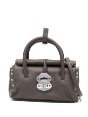 Zanellato Brown Dotta Saeta Baby Leather Handbag