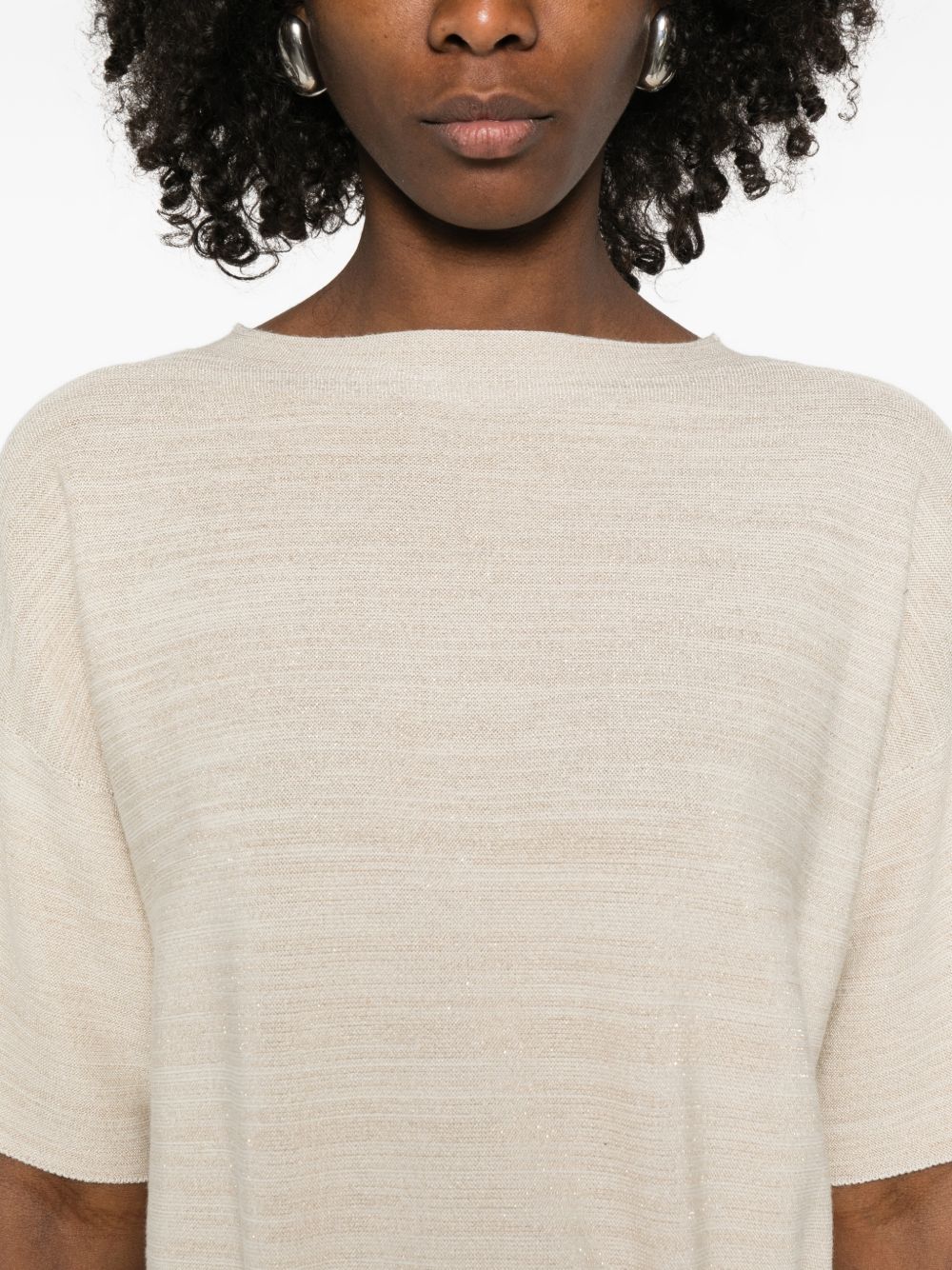 Fabiana Filippi Sweater — Ivory Wool & Cotton Luxury