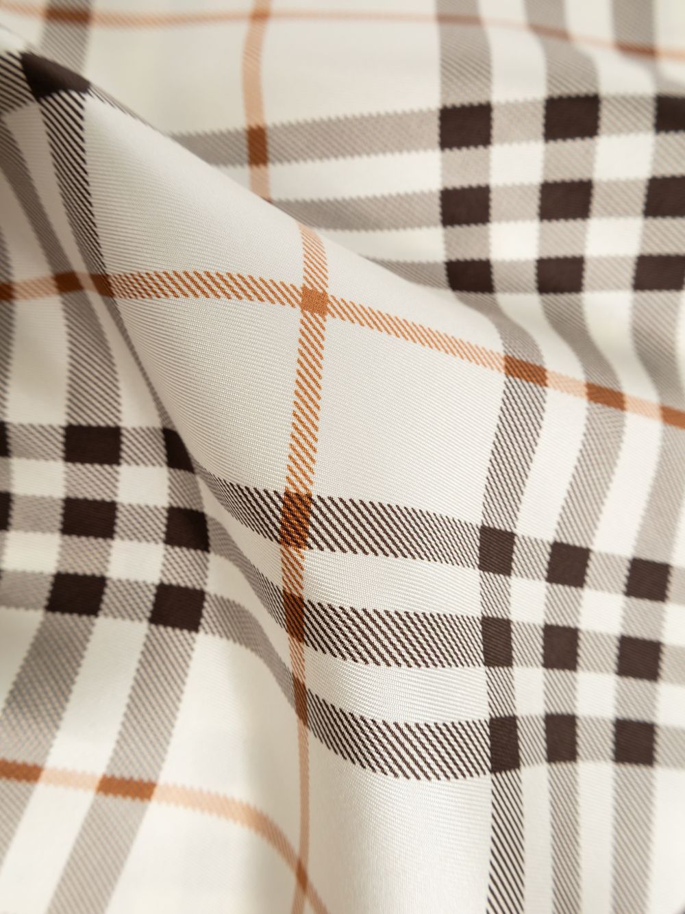 Burberry white scarf — pebble check wool foulard
