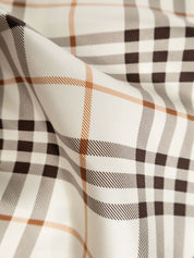 Burberry white scarf — pebble check wool foulard