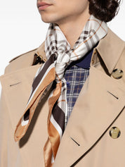 Burberry white scarf — pebble check wool foulard