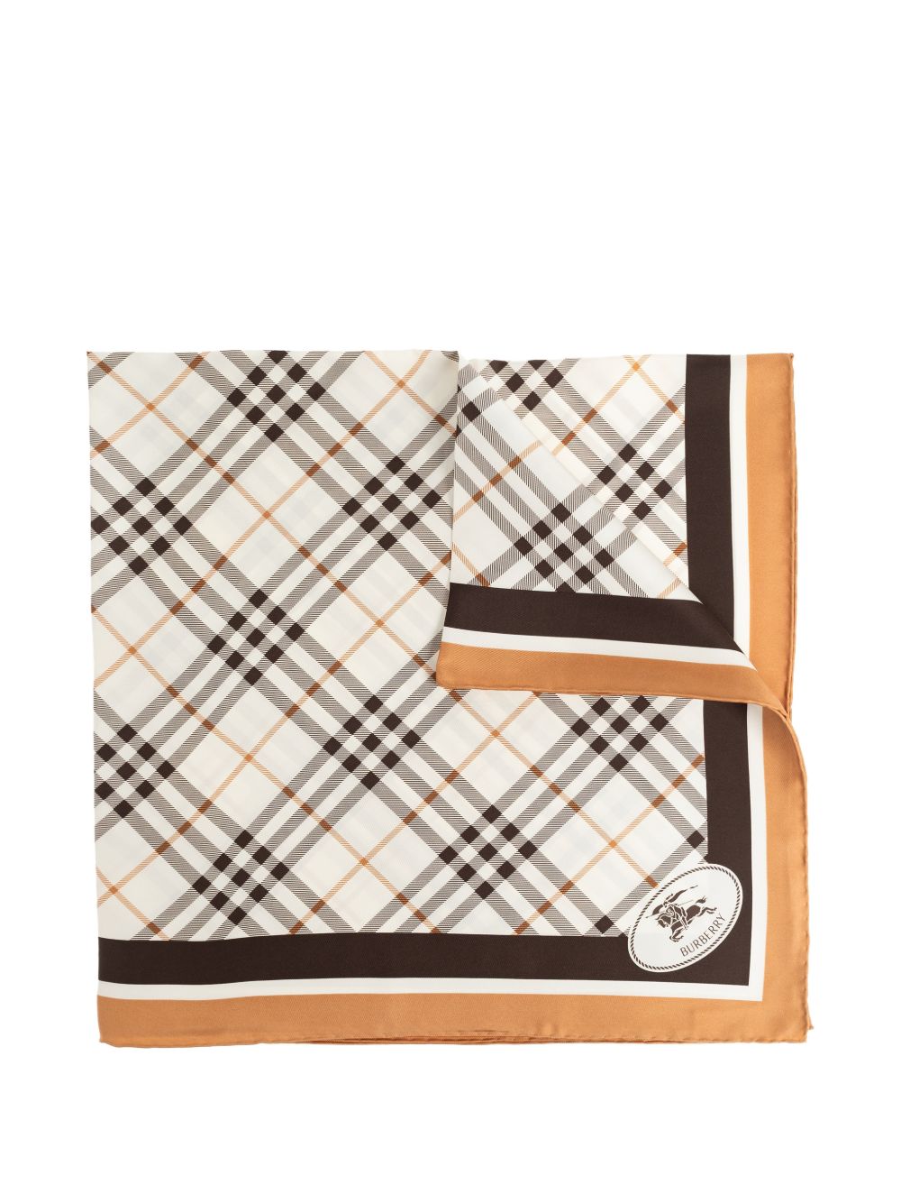 Burberry white scarf — pebble check wool foulard