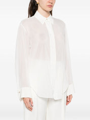 Forte Forte White Shirt — Silk-Soft Point Collar