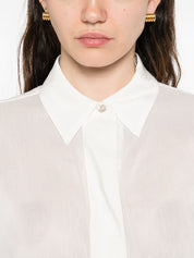 Forte Forte White Shirt — Silk-Soft Point Collar