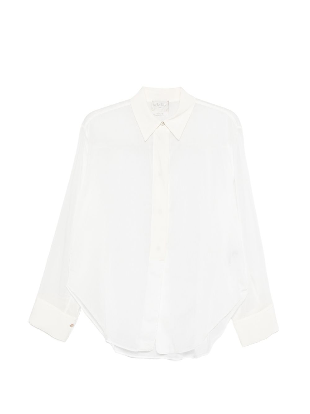 Forte Forte White Shirt — Silk-Soft Point Collar