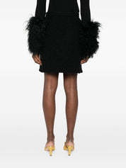 Valentino Black Wool Skirt — VLogo Triangle Detail