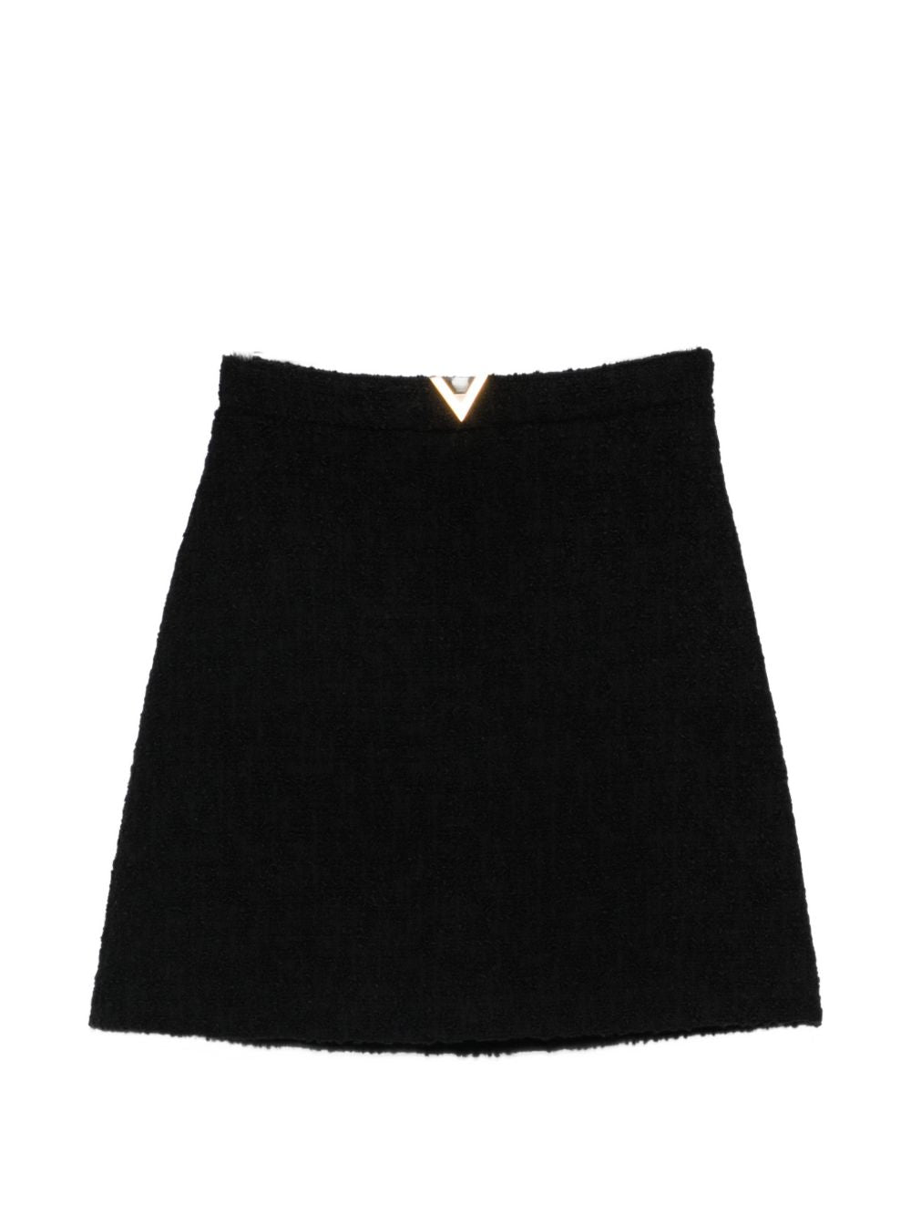 Valentino Black Wool Skirt — VLogo Triangle Detail