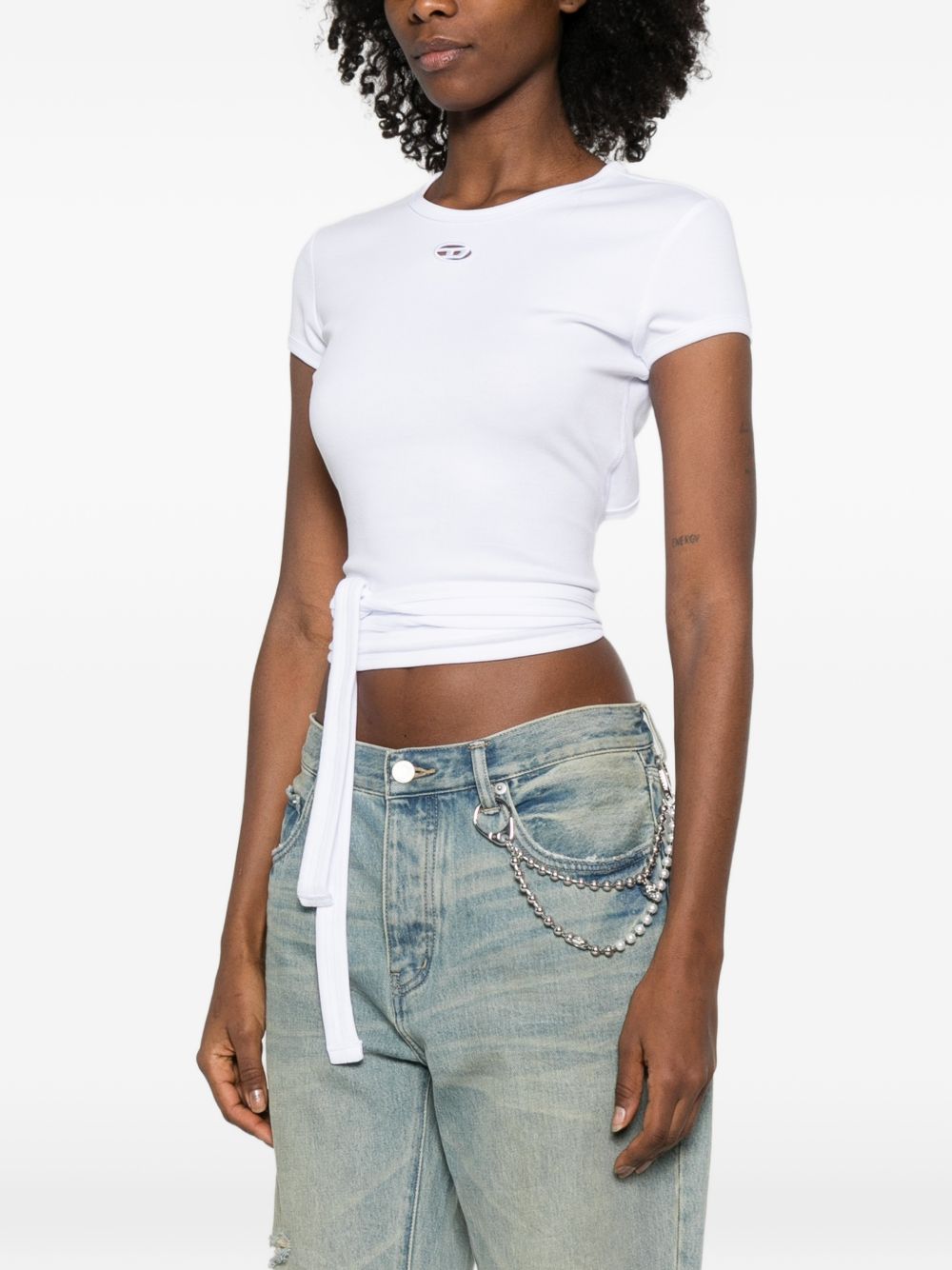 Diesel White T‑Shirts & Polos — Clean Cotton Tops