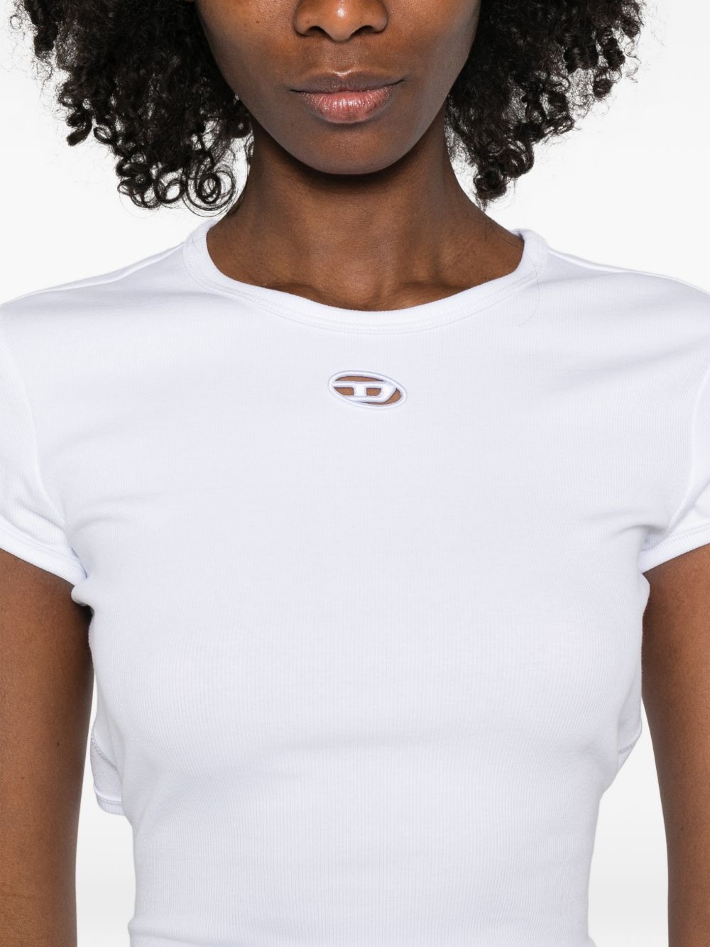 Diesel White T‑Shirts & Polos — Clean Cotton Tops