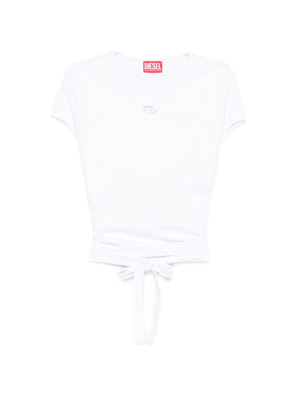 Diesel White T‑Shirts & Polos — Clean Cotton Tops
