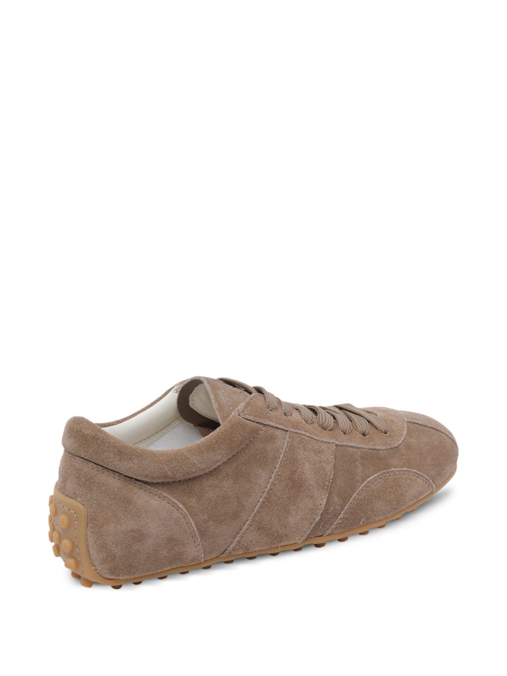 Tod's Sneakers in Light Brown Suede — Gommini Detail