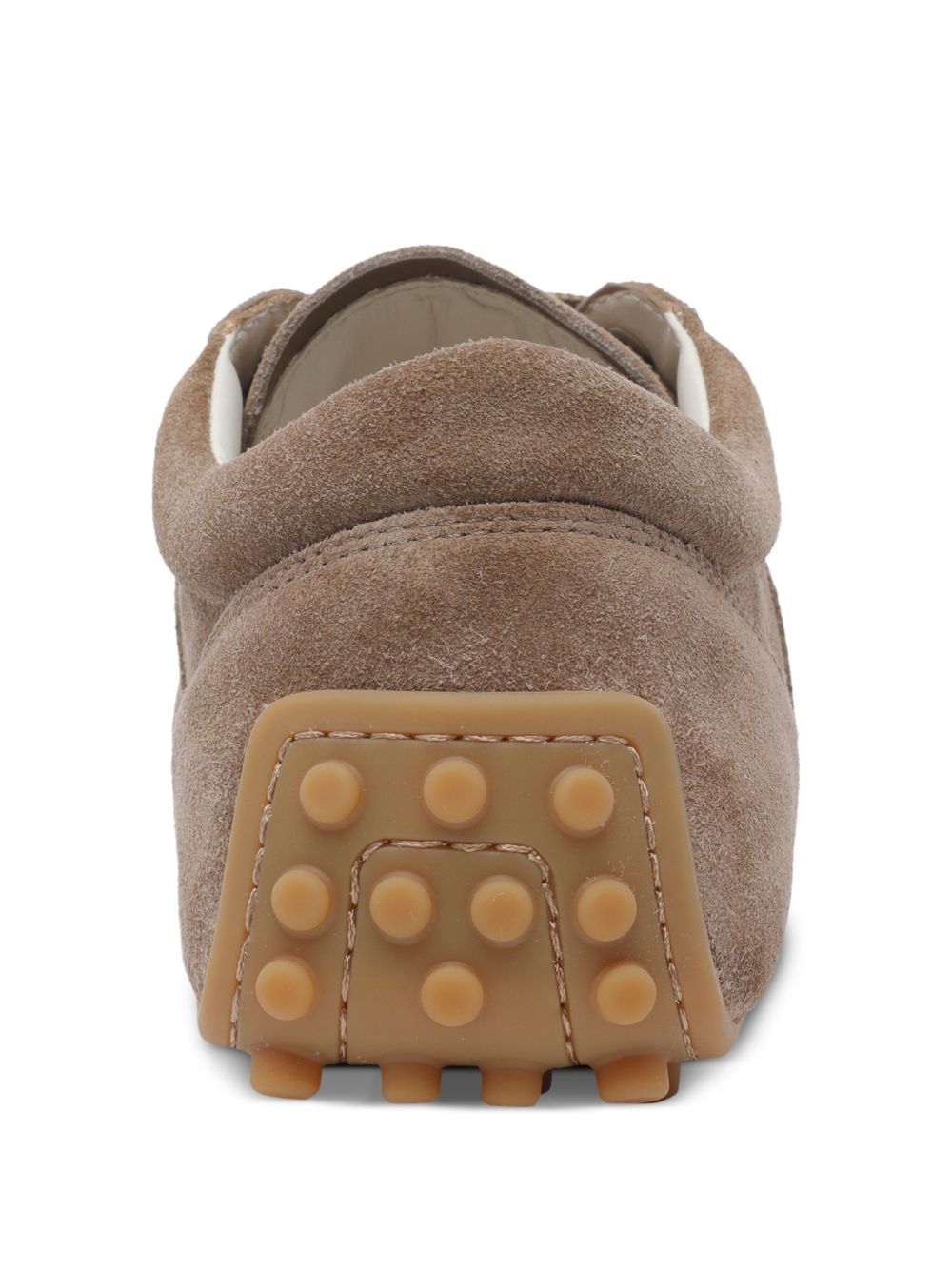 Tod's Sneakers in Light Brown Suede — Gommini Detail
