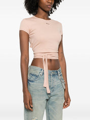 Diesel Powder T‑Shirts and Polos — Powder Pink Cotton Tee