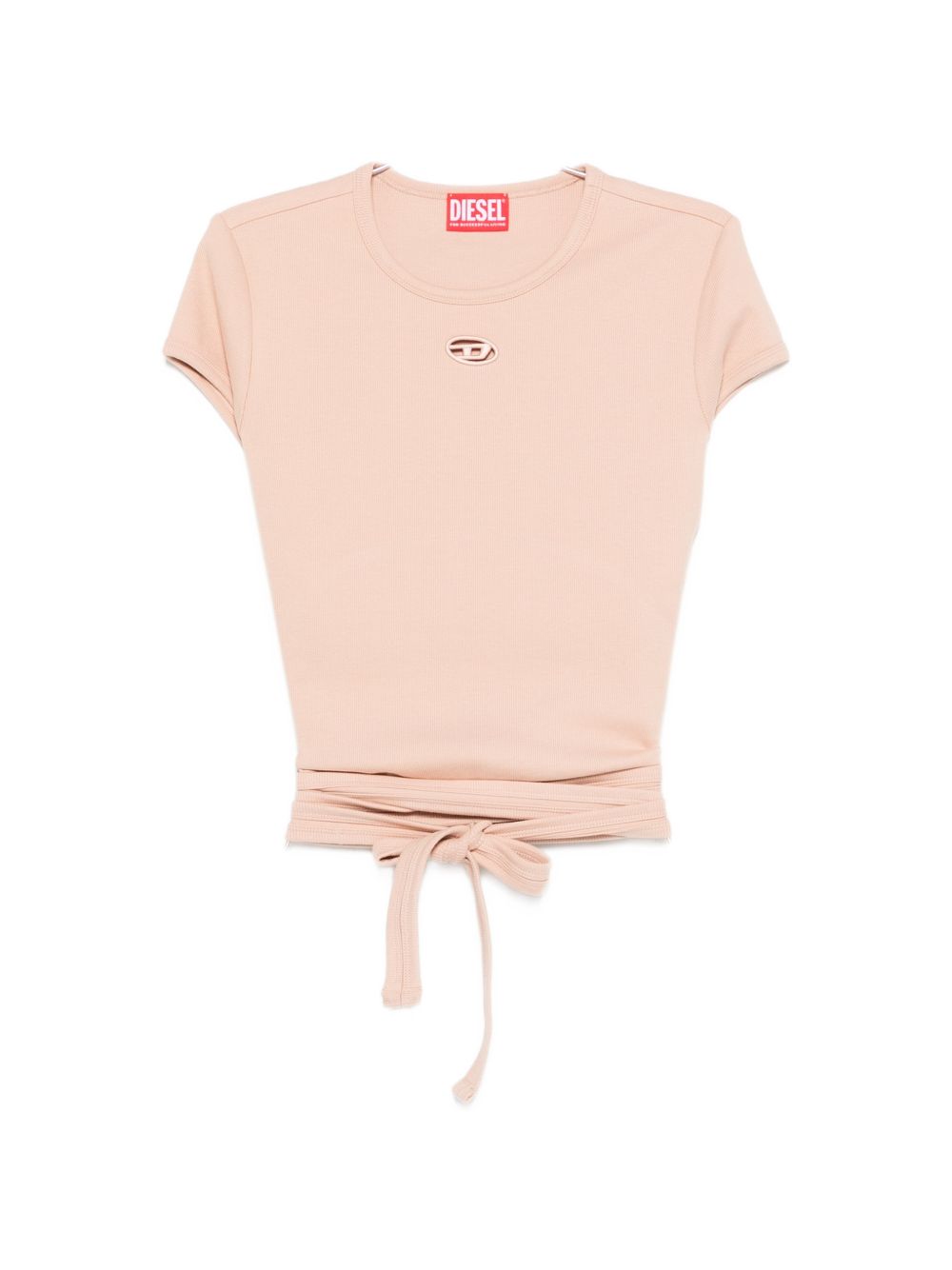 Diesel Powder T‑Shirts and Polos — Powder Pink Cotton Tee