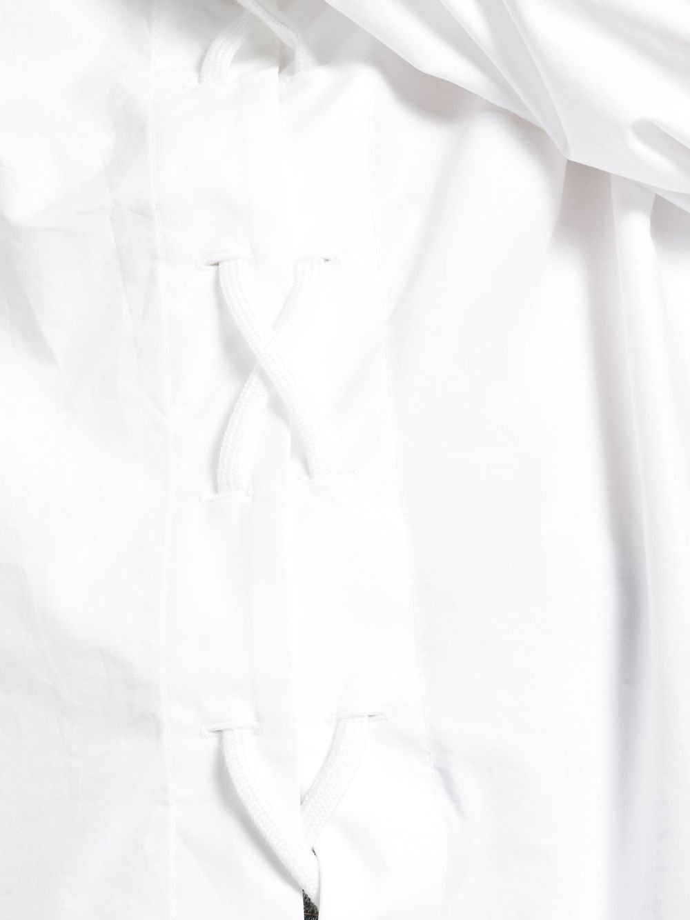Balenciaga Shirts White — Cotton Lace‑Up Shirt