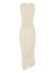 Wolford Dresses White — Ivory Sheer Drape Dress