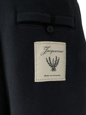 JACQUEMUS Trousers — Navy Drawstring Trousers