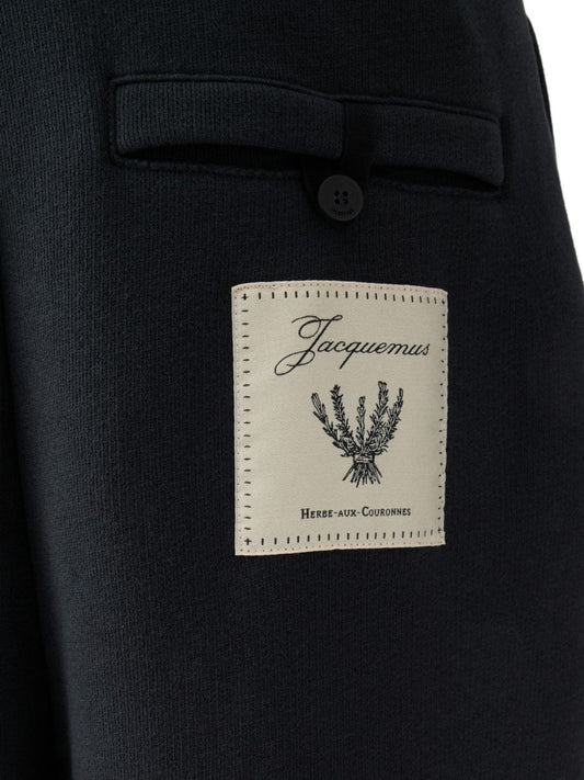 JACQUEMUS Trousers — Navy Drawstring Trousers