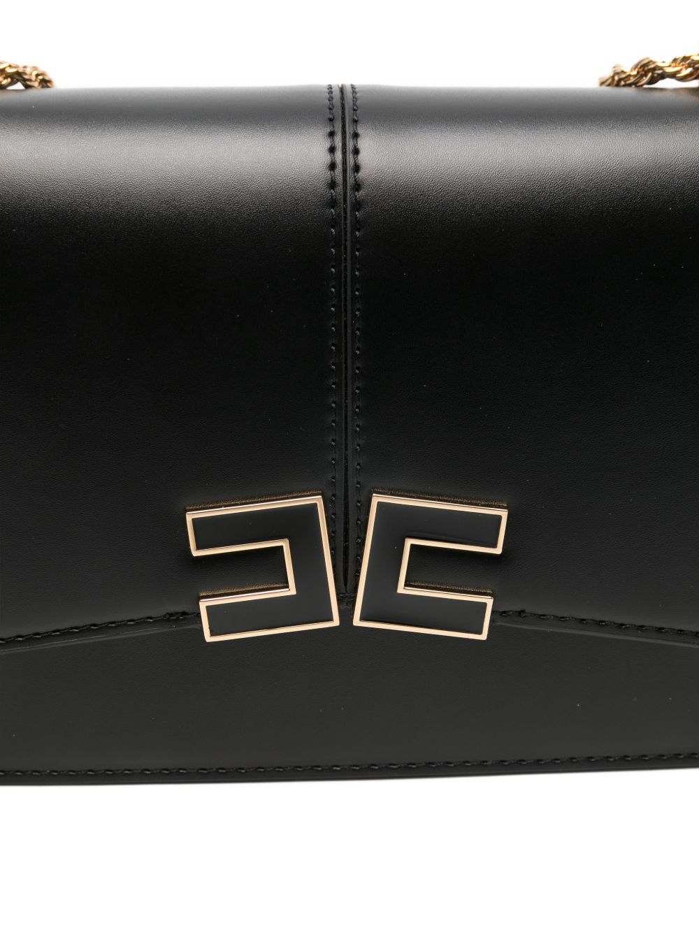 Elisabetta Franchi Shoulder Bag in Black — Chain Detail