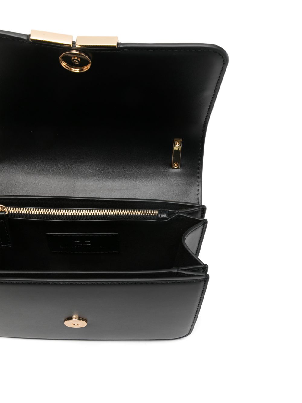 Elisabetta Franchi Shoulder Bag in Black — Chain Detail