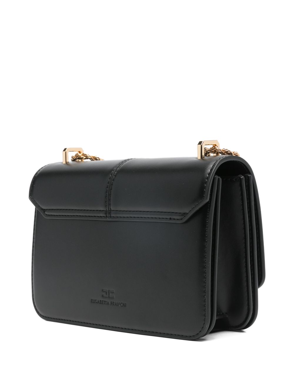 Elisabetta Franchi Shoulder Bag in Black — Chain Detail