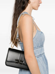 Elisabetta Franchi Shoulder Bag in Black — Chain Detail