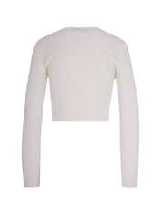Elisabetta Franchi Sweaters — Ivory Knit Cardigan
