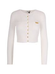 Elisabetta Franchi Sweaters — Ivory Knit Cardigan