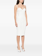 Elisabetta Franchi Dresses — Ivory Midi Sleeveless