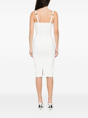 Elisabetta Franchi Dresses — Ivory Midi Sleeveless