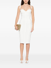 Elisabetta Franchi Dresses — Ivory Midi Sleeveless