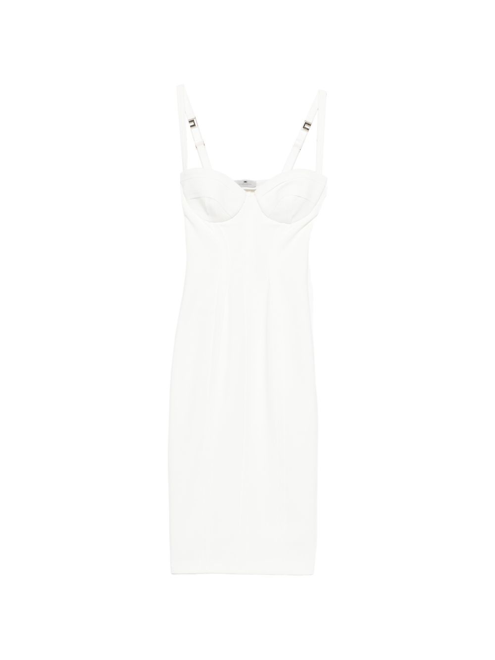 Elisabetta Franchi Dresses — Ivory Midi Sleeveless