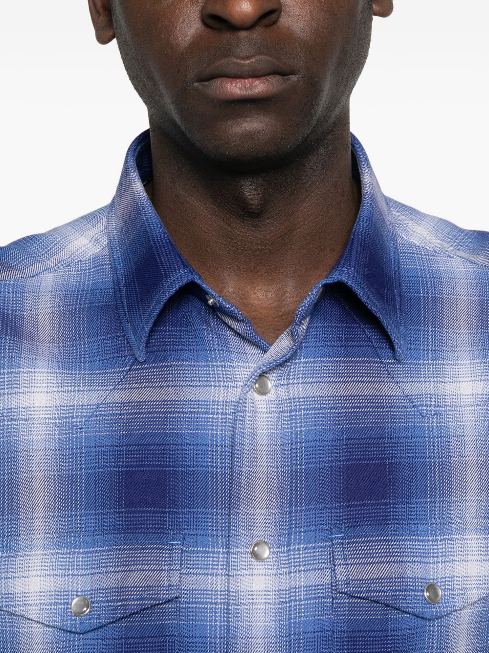 Tom Ford Blue Shirts — New Men’s Cotton Checks