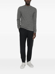 Emporio Armani Grey Sweaters — Wool Crewneck Tops